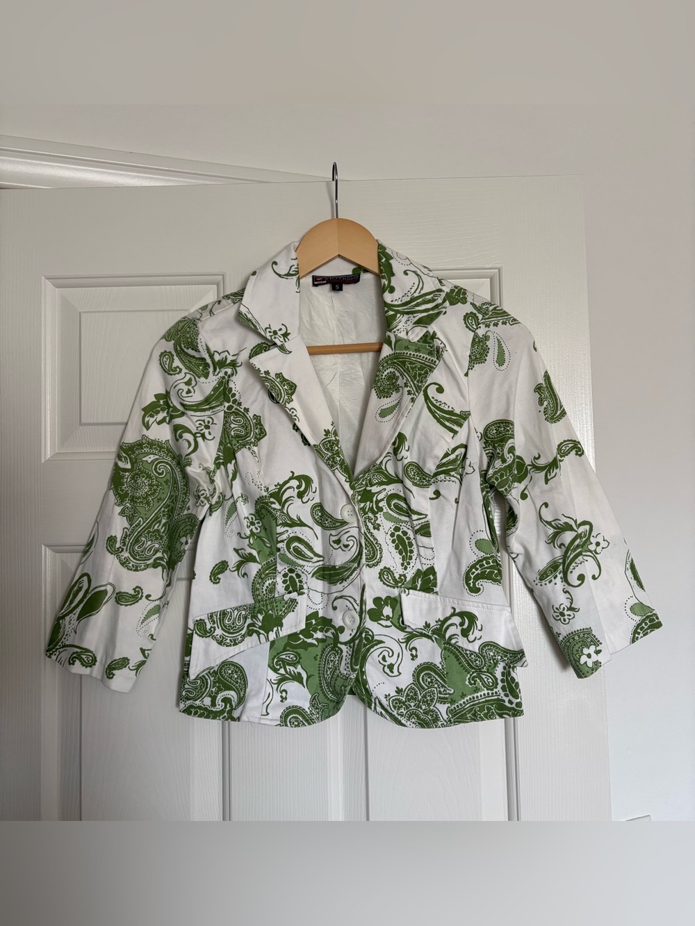 Hot Kiss Y2k USA made green blazer style jacket top ✨Sz S